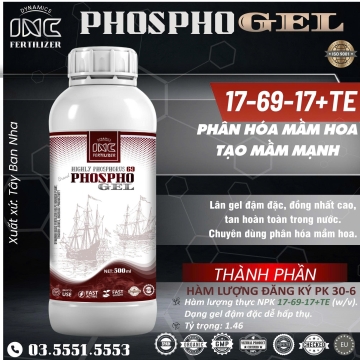 PHOSPHO GEL PLUS Phân bón lá giúp phân hoá mầm hoa, tạo mầm mạnh. Chai 500ml